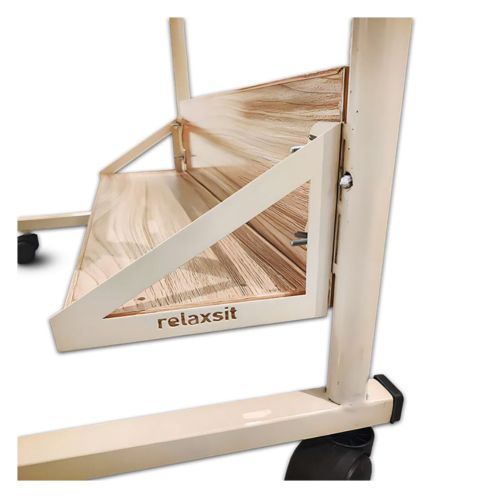 Relaxsit Flexi-Big C-Table/Adjustable Laptop Trolley with Book Rack, Beige, 25-34” H x 15.75” W x 23.75” L - Image 7