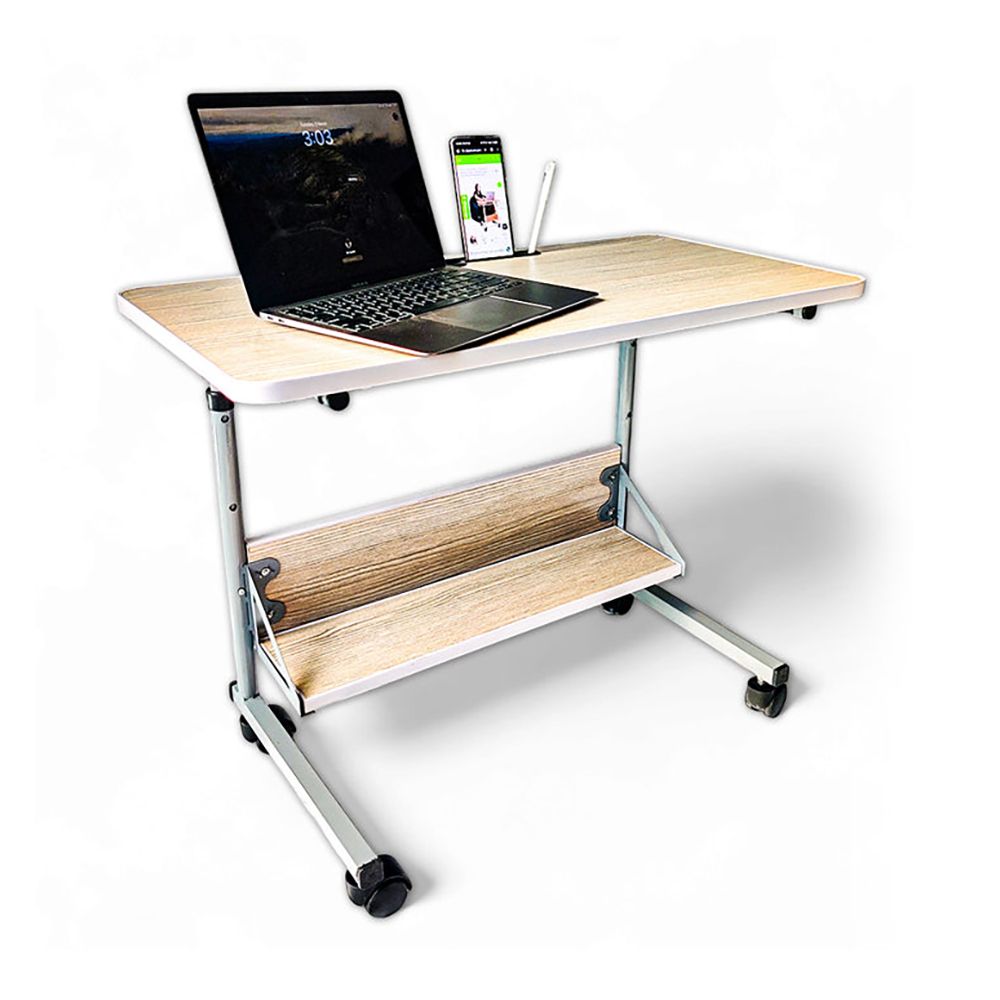 Relaxsit Flexi-Big C-Table/Adjustable Laptop Trolley with Book Rack, Gray, 25-34” H x 15.75” W x 23.75” L - Main Image