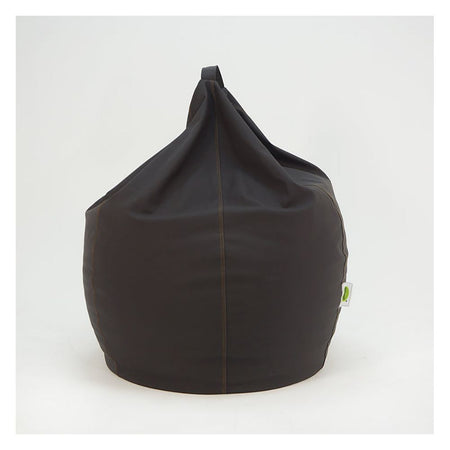 Relaxsit Puffy Leather Bean Bag, Brown, 43.31" x 31.5" - Image 6