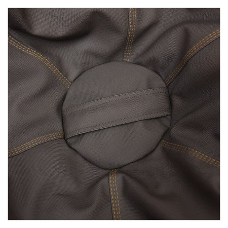Relaxsit Puffy Leather Bean Bag, Brown, 43.31" x 31.5" - Image 7