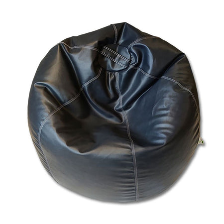 Relaxsit Puffy Leather Bean Bag, Blue, 43.31" x 31.5" - Image 2