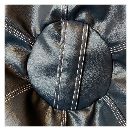 Relaxsit Puffy Leather Bean Bag, Blue, 43.31" x 31.5" - Image 4