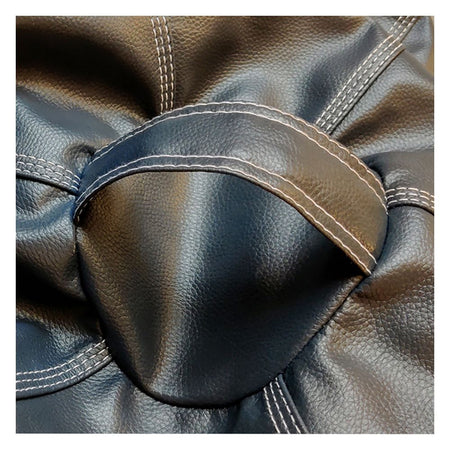 Relaxsit Puffy Leather Bean Bag, Blue, 43.31" x 31.5" - Image 5