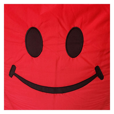 Relaxsit Smiley Fabric Bean Bag, Red, 22.83" x 29.53" - Image 3