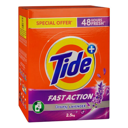Tide Fast Action Downy Lavender Detergent Washing Powder, 2.5kg Box - Main Image
