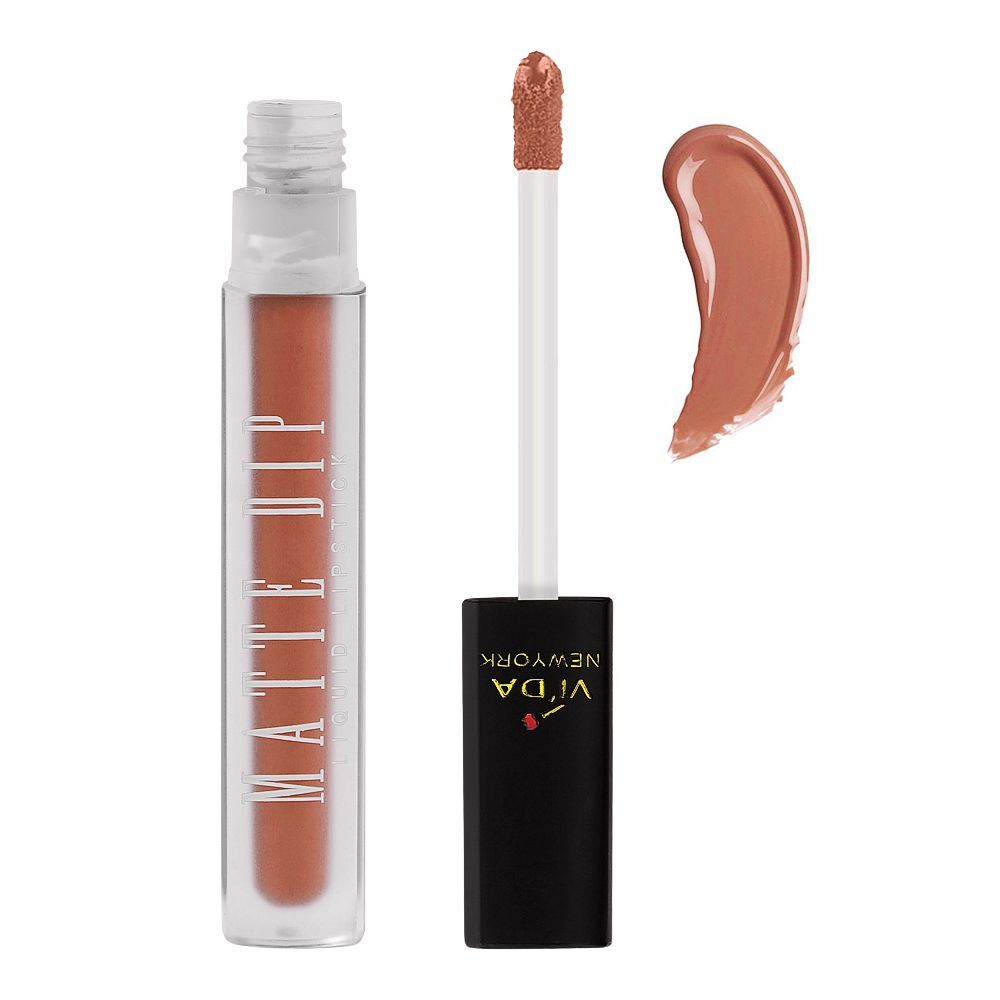 Vi'da New York Matte Dip Liquid Lipstick, 3ml, 405 French Tea - Main Image