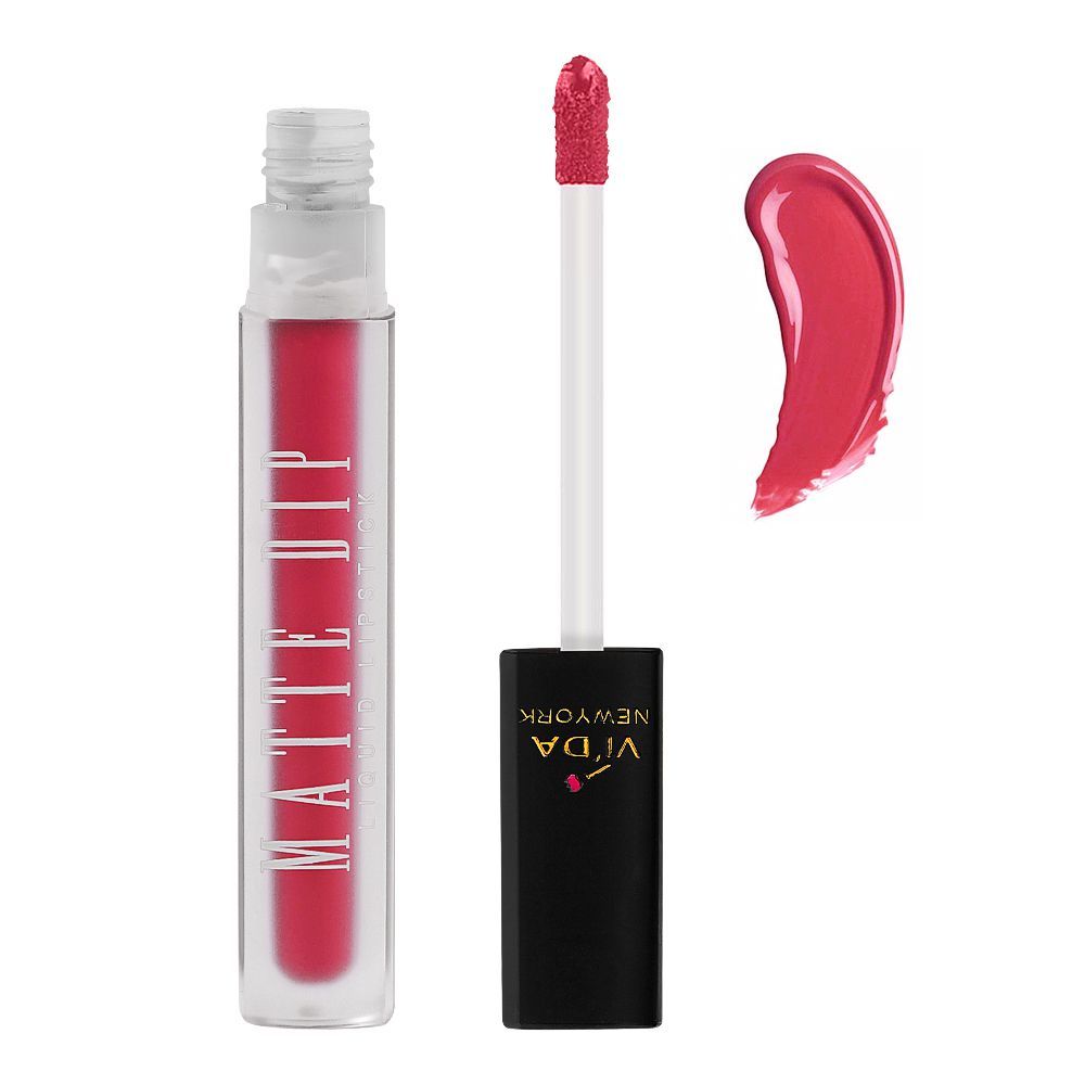 Vi'da New York Matte Dip Liquid Lipstick, 3ml, 104 Berry Noir - Main Image