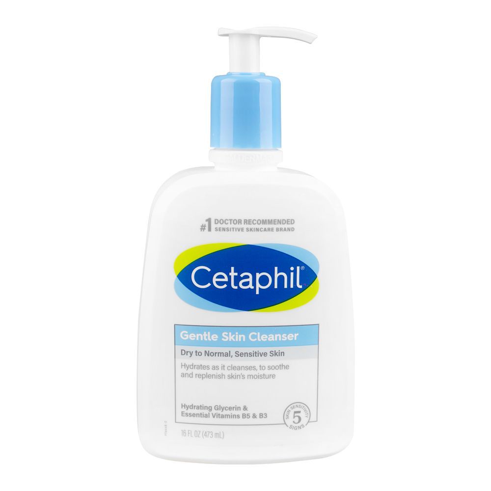 Cetaphil Gentle Skin Cleanser with Vitamins & Glycerin, For Normal To Dry, Sensitive Skin, 473ml - Main Image
