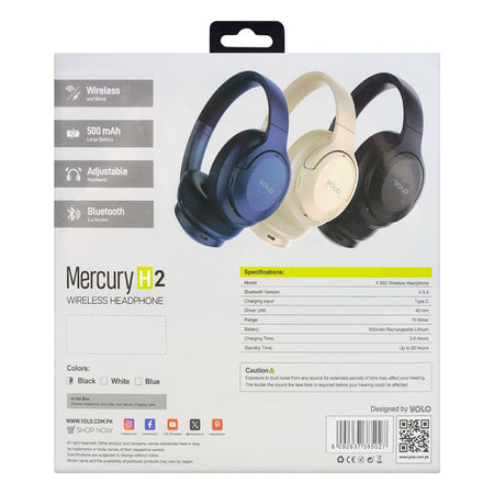 Yolo Mercury H2 Wireless Headphone, Y-502 - Image 3