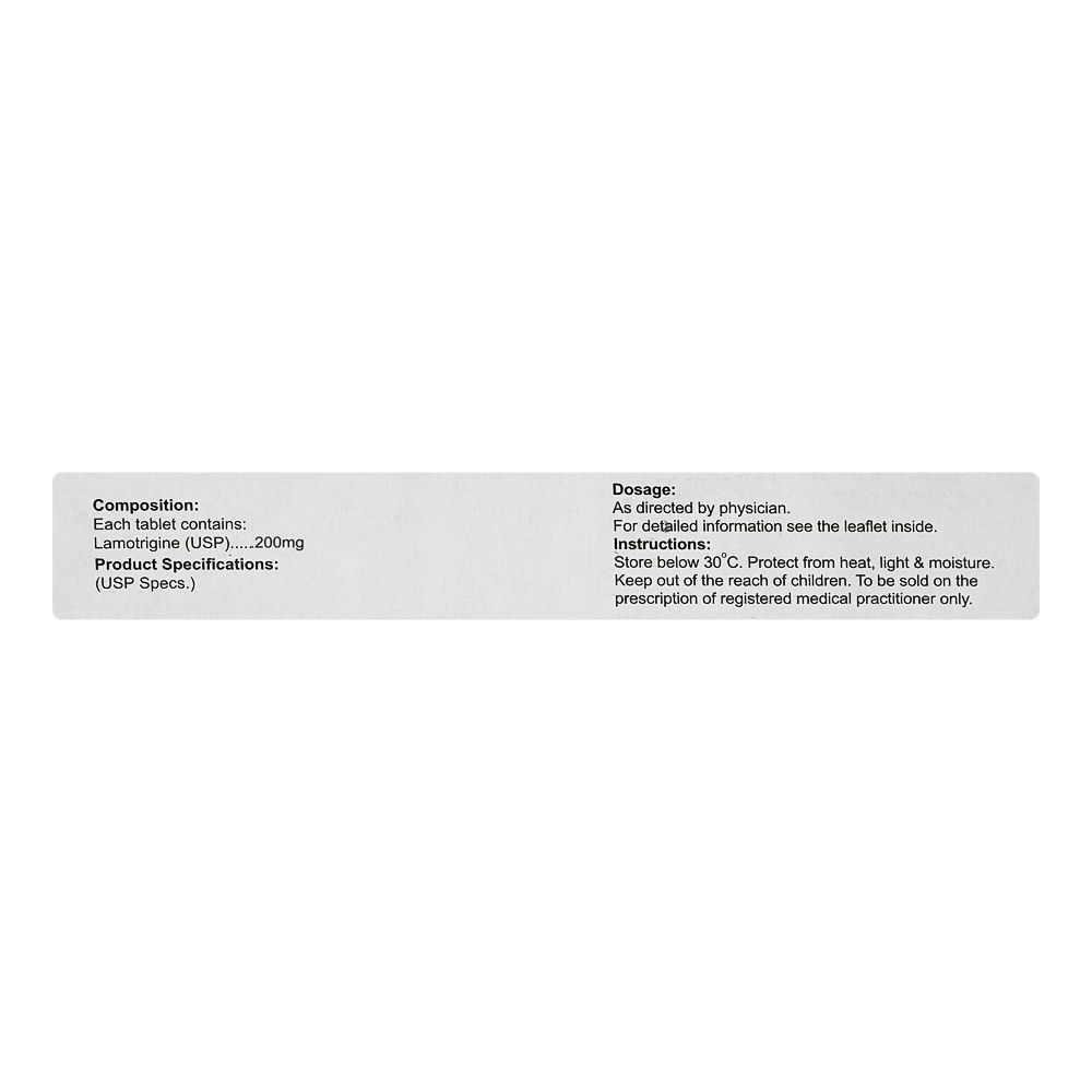 Lamitor Tablets 200mg, Strip (10 Tablets) - Image 3