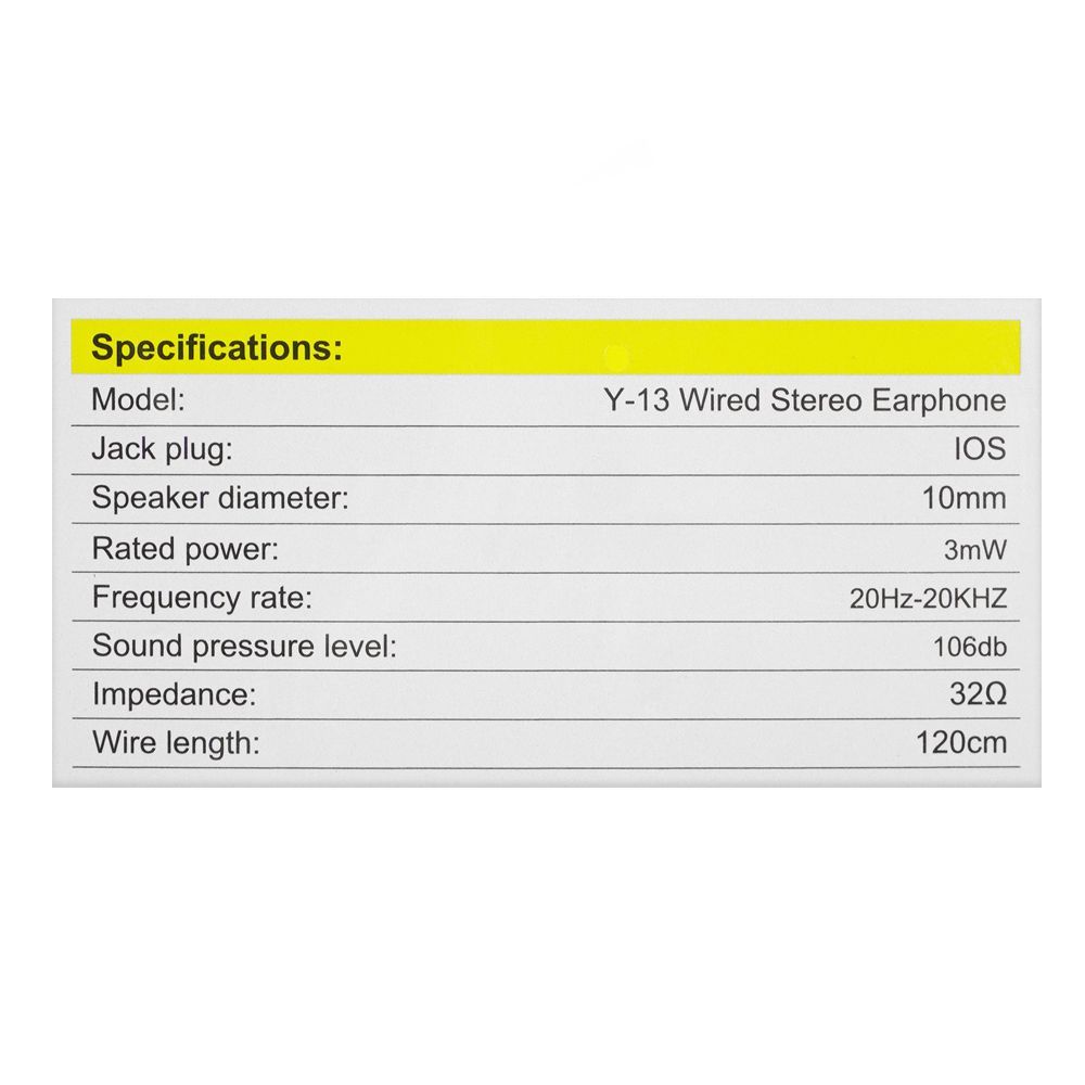 Yolo IOs Wired Earphone, Handsfree, Black, Y-13 - Image 4