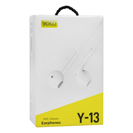 Yolo IOs Wired Earphone, Handsfree, White, Y-13 - Image 2