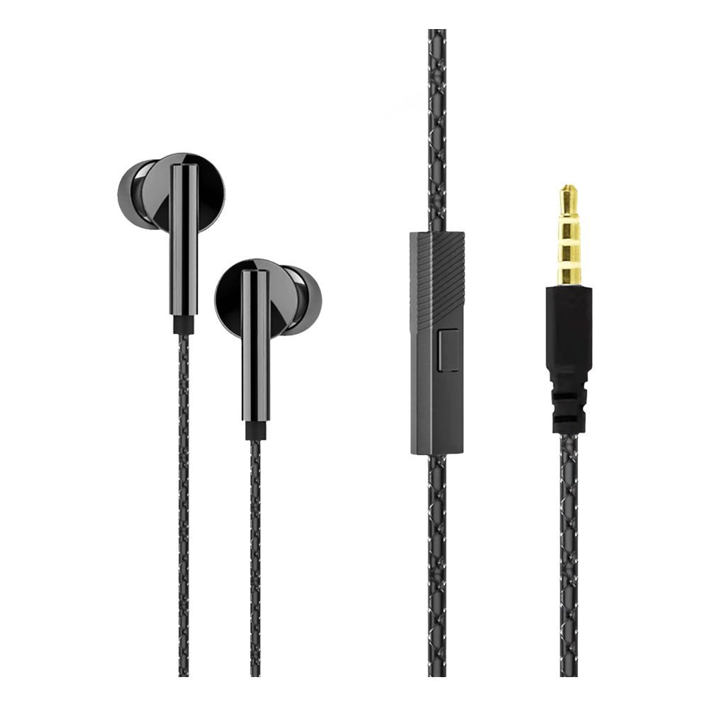 Yolo Aux Wired Earphone, Handsfree, Black, Y-22 - Main Image