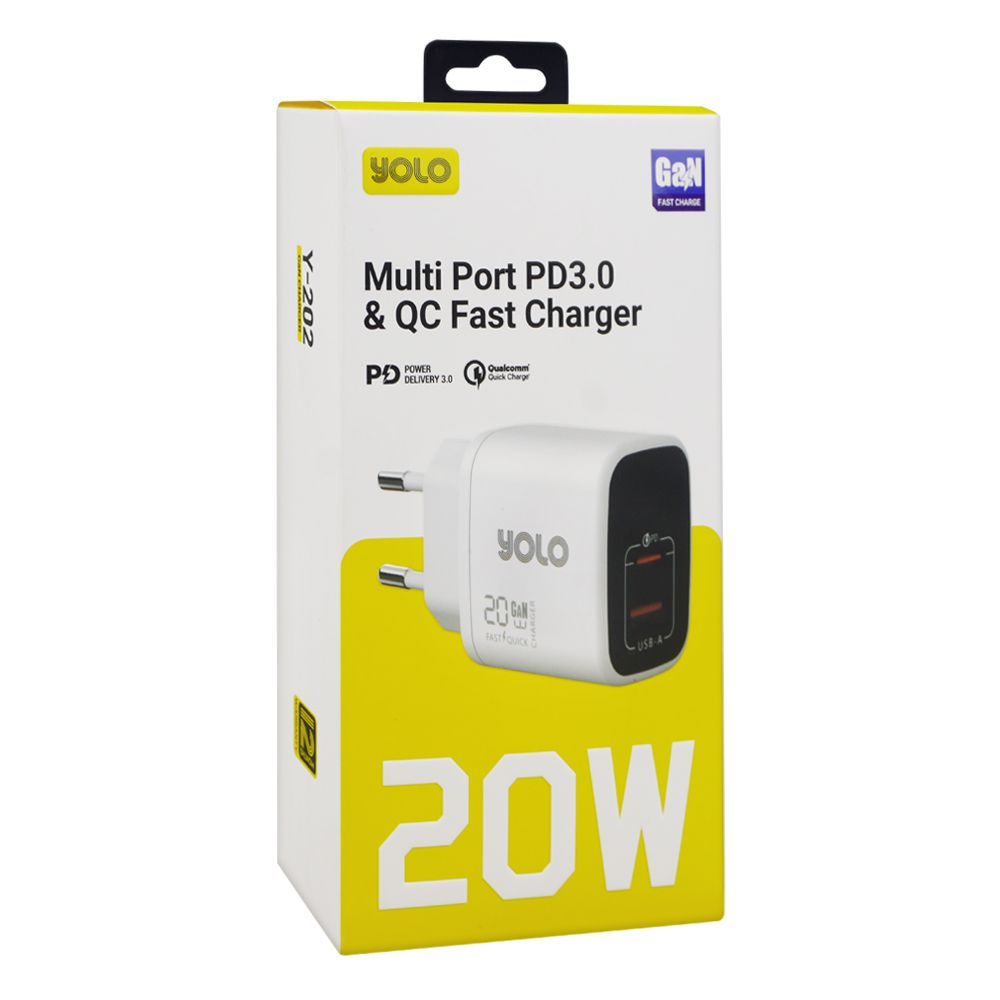 Yolo Type C 20W Wall Charger, Y-202 - Image 2