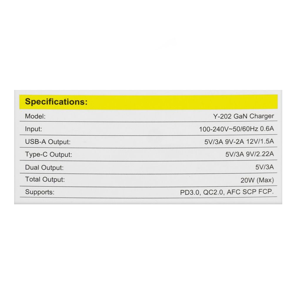 Yolo Type C 20W Wall Charger, Y-202 - Image 4