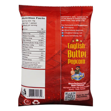 KernelPop English Butter Popcorn, 15g - Image 2