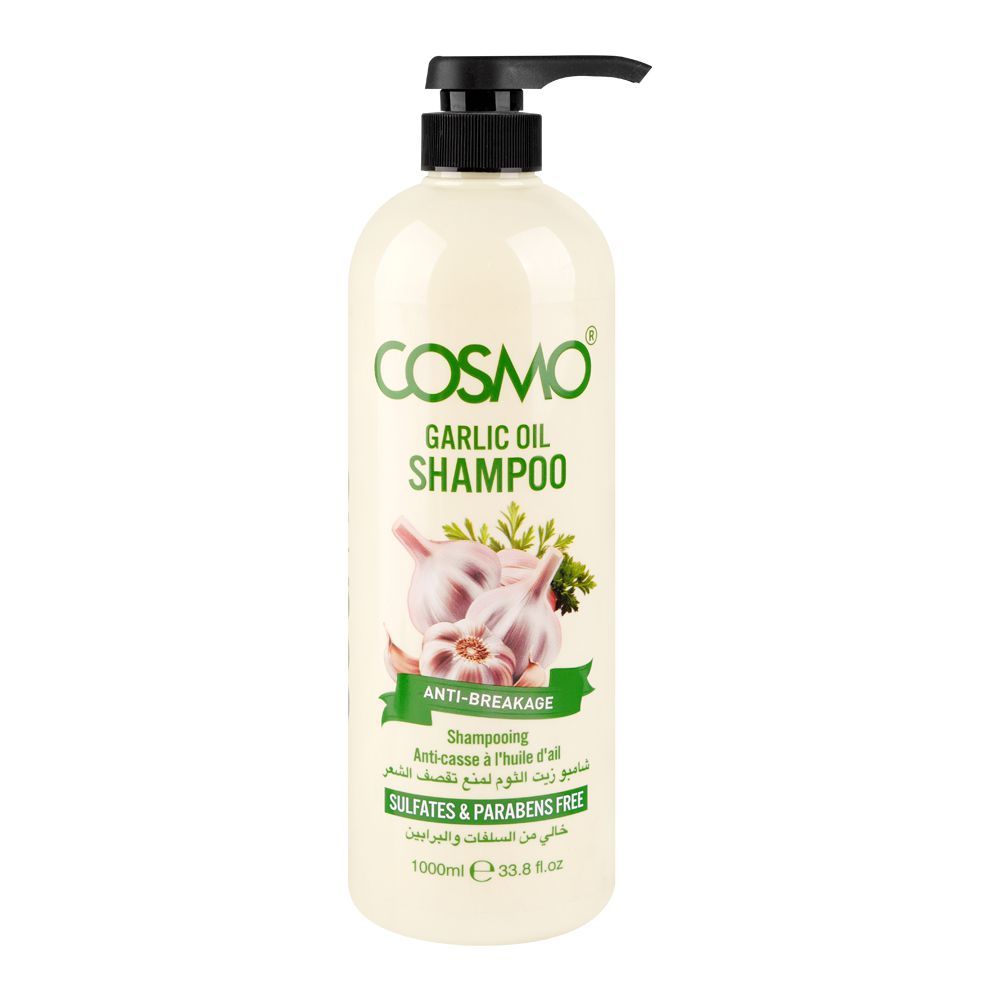 Cosmo Anti-Breakage Garlic Oil Shampoo, Sulphate & Paraben Free, 1000ml - Main Image