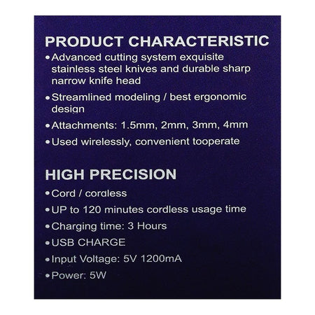 Kemei Professional Hair Clipper/Trimmer, 4 Combs, KM-T9D - Image 4