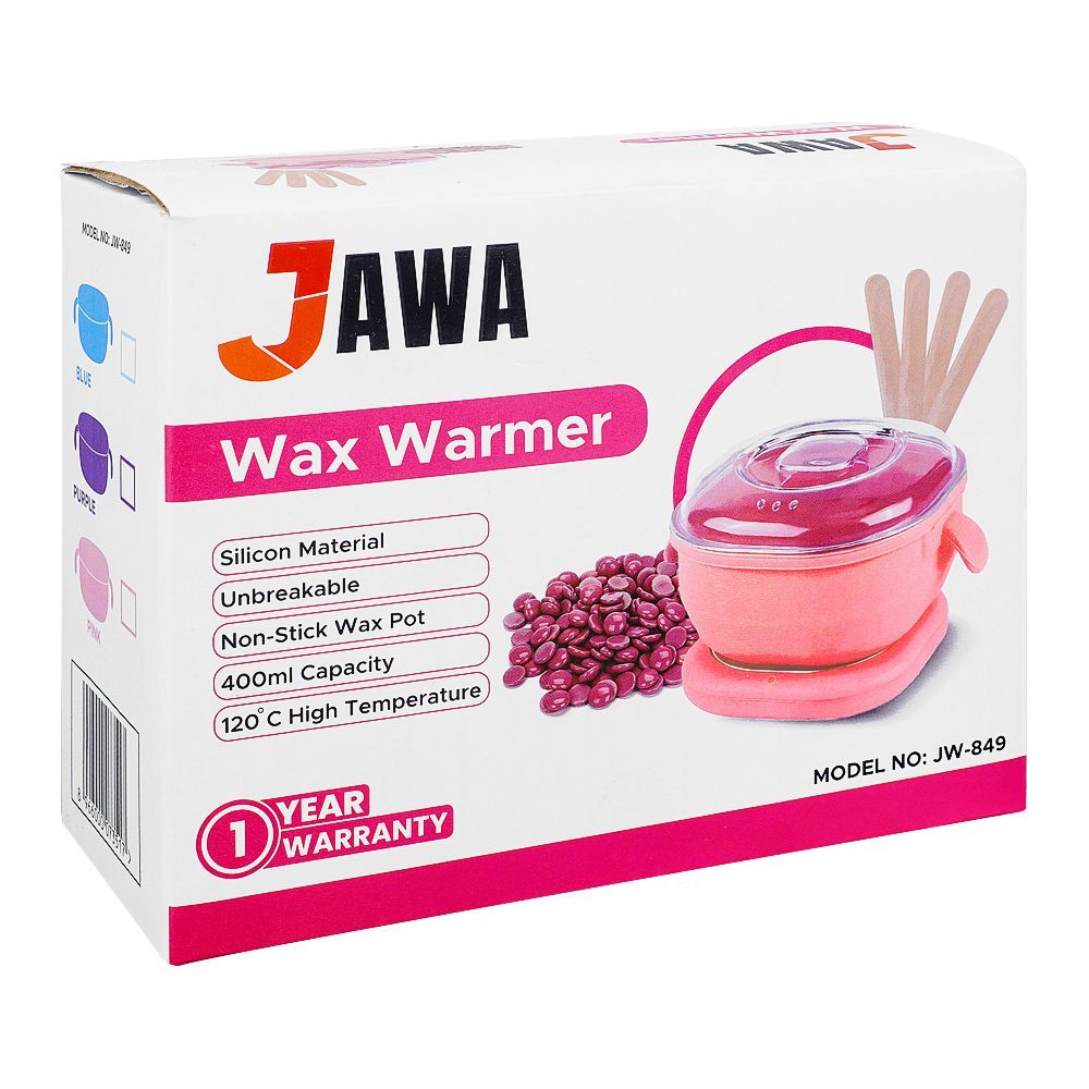 Jawa Portable Silicone Hair Removal Wax Warmer/Heater with 100g Wax Beans, 400ml Capacity, Blue, JW-849 - Main Image