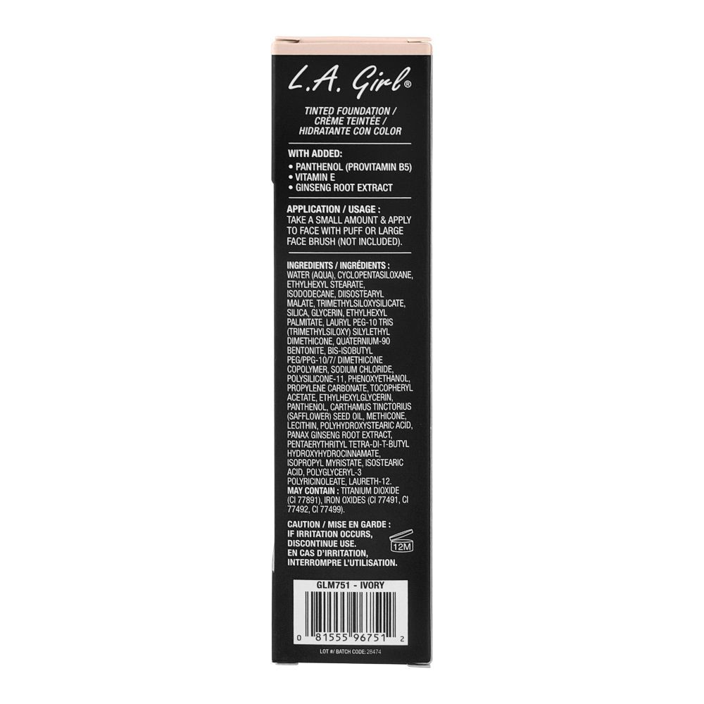L.A. Girl Tinted Liquid Foundation, 30ml, GLM751 Ivory - Image 4
