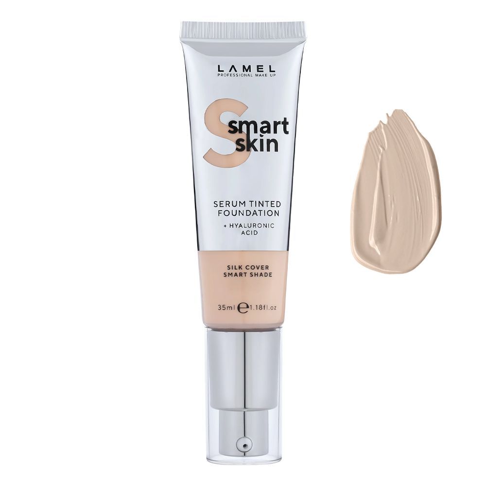LAMEL Smart Skin Serum Tinted Foundation with Hyaluronic Acid, 35ml, 401 Porcelain - Main Image