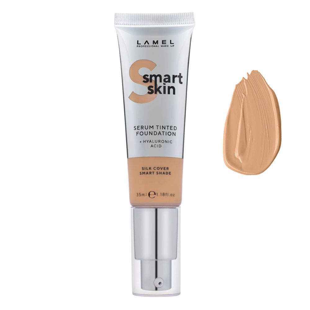 LAMEL Smart Skin Serum Tinted Foundation with Hyaluronic Acid, 35ml, 404 Sand - Main Image