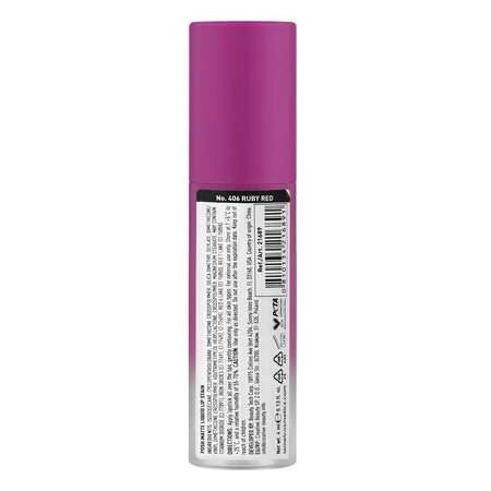 LAMEL Posh Matte Liquid Lip Stain, 4ml, 406 Ruby Red - Image 2