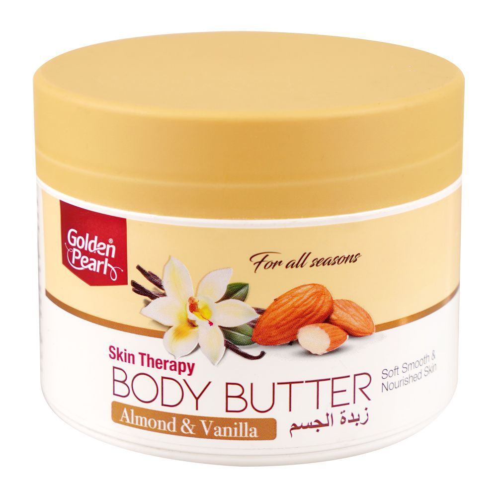 Golden Pearl Skin Therapy Almond & Vanilla Body Butter, 200ml - Main Image