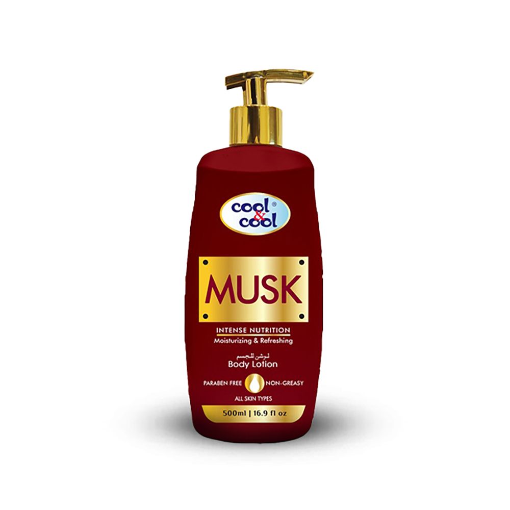 Cool & Cool Musk Body Lotion, Non Greasy & Paraben Free, For All Skin Types, 500ml - Main Image