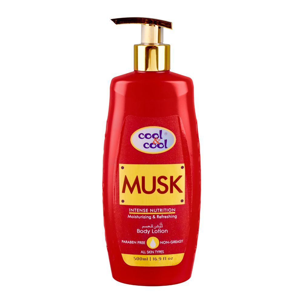 Cool & Cool Musk Body Lotion, Non Greasy & Paraben Free, For All Skin Types, 500ml - Image 3
