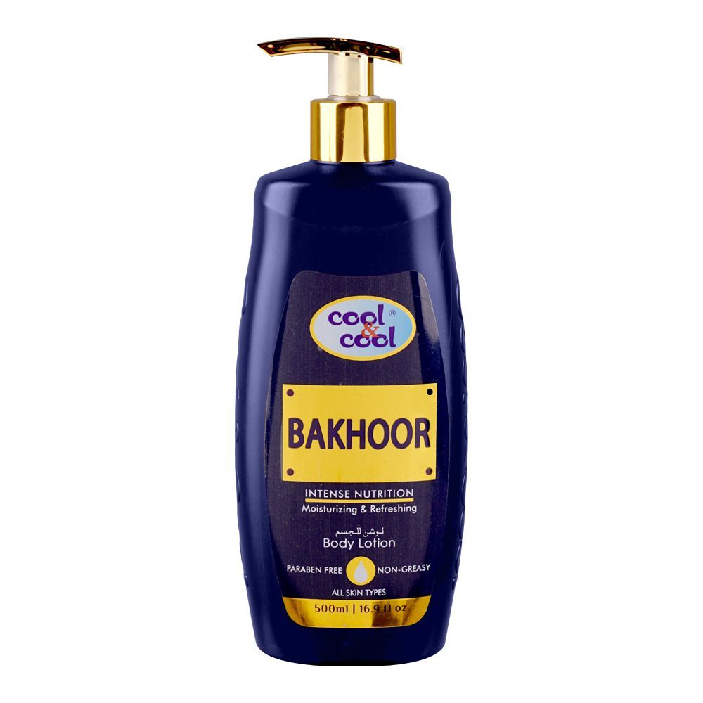 Cool & Cool Bakhoor Body Lotion, Non Greasy & Paraben Free, For All Skin Types, 500ml - Image 3