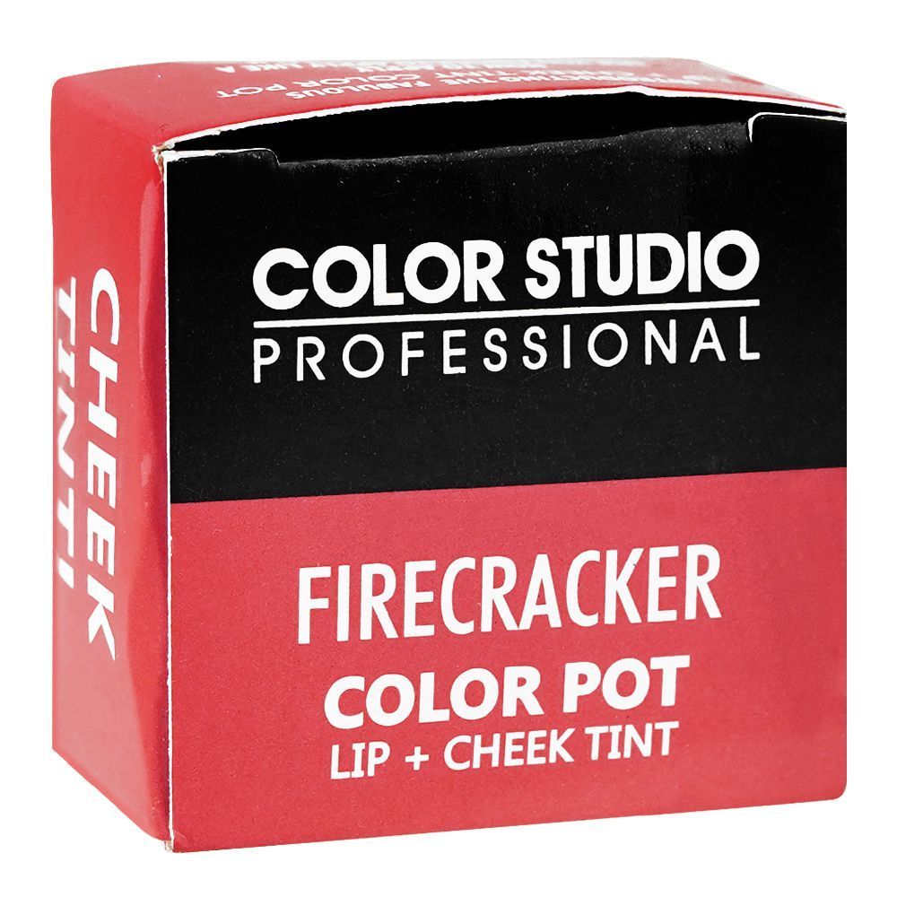 Color Studio Color Pot Lip+Cheek Tint, Fire Cracker - Image 2