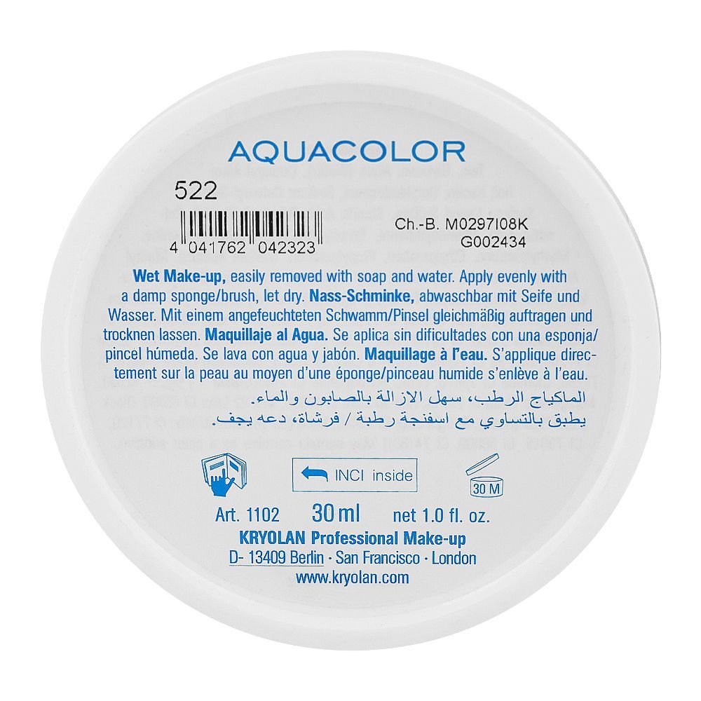 Kryolan Aquacolor Wet Cake Foundation, 522 - Image 3
