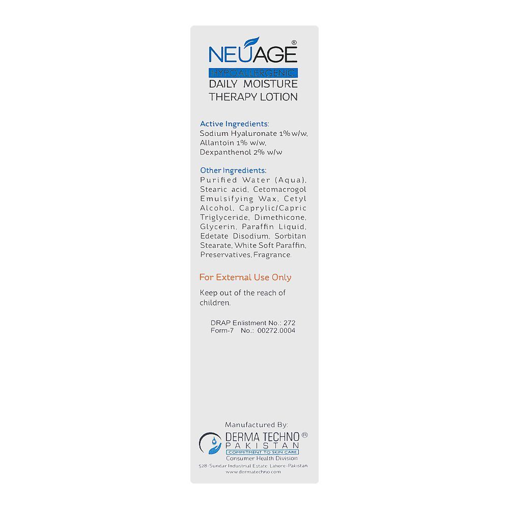 Derma Techno Neuage Daily Moisture Therapy Lotion, Sodium Hyaluronate, For Dry & Sensitive Skin, 120ml - Image 2