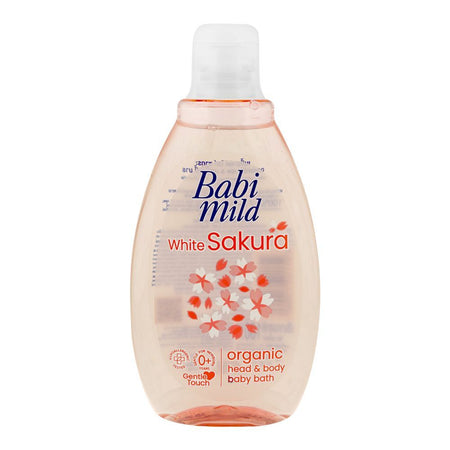 Babi Mild Sakura Organic Head & Body Baby Bath Wash, 180ml - Image 2
