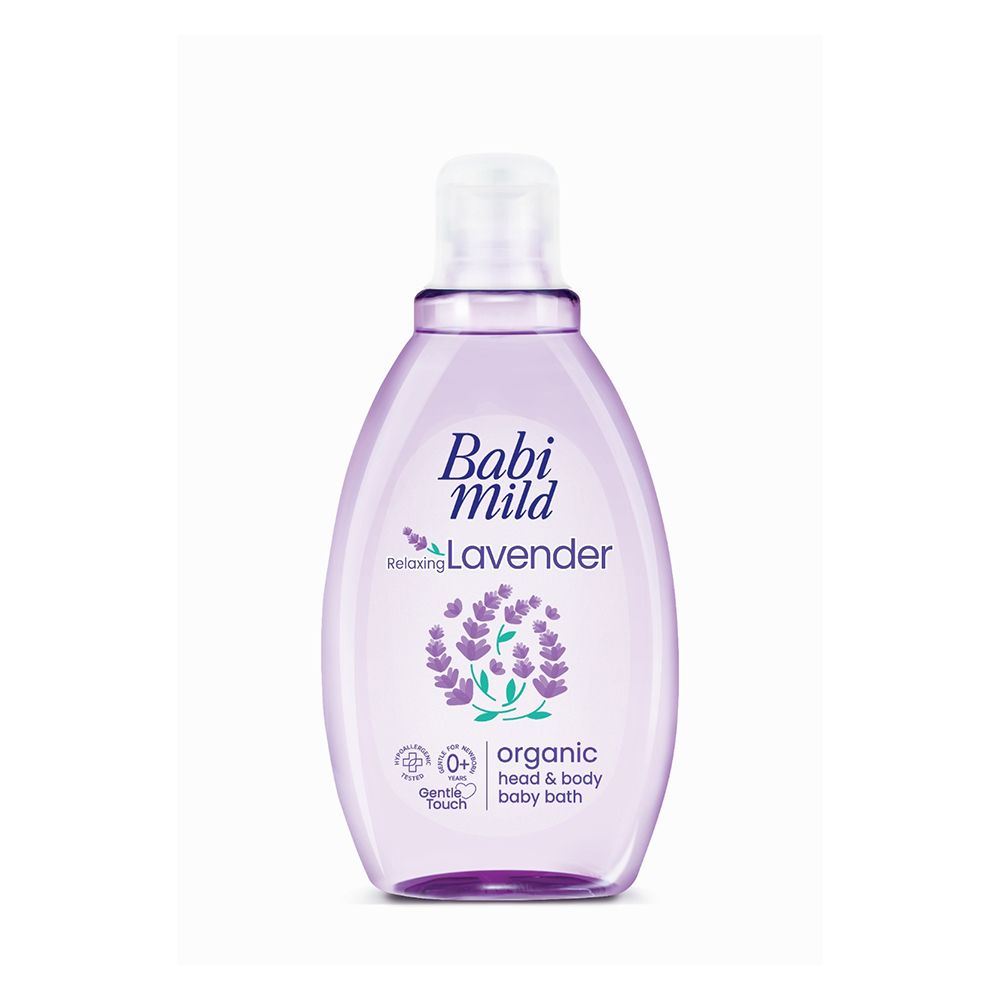 Babi Mild Relaxing Lavender Organic Head & Body Baby Bath Wash, 180ml - Main Image