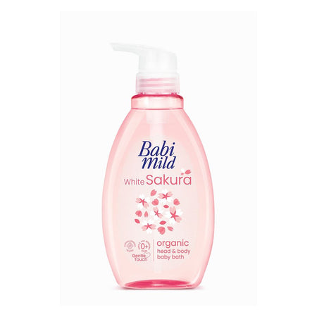 Babi Mild White Sakura Organic Head & Body Baby Bath Wash, 380ml - Main Image
