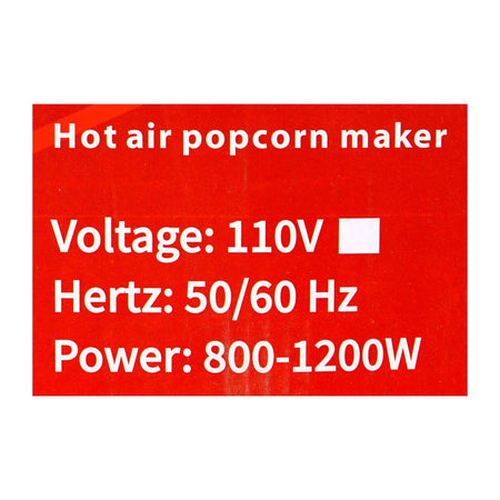 Mini Electric Oil-Free Popcorn Maker, 800-1200W Portable Machine - Image 5