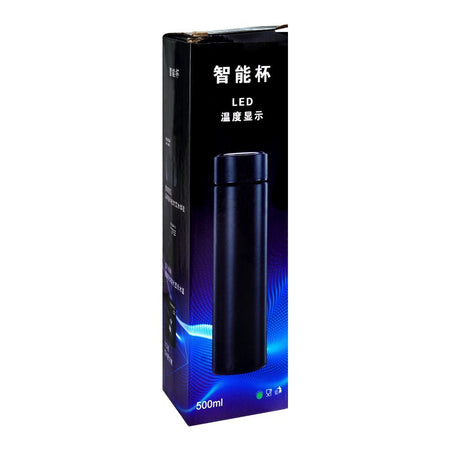Smart Temperature Display Diamond Vacuum Insulated Water Bottle, 500ml, Black - Image 2