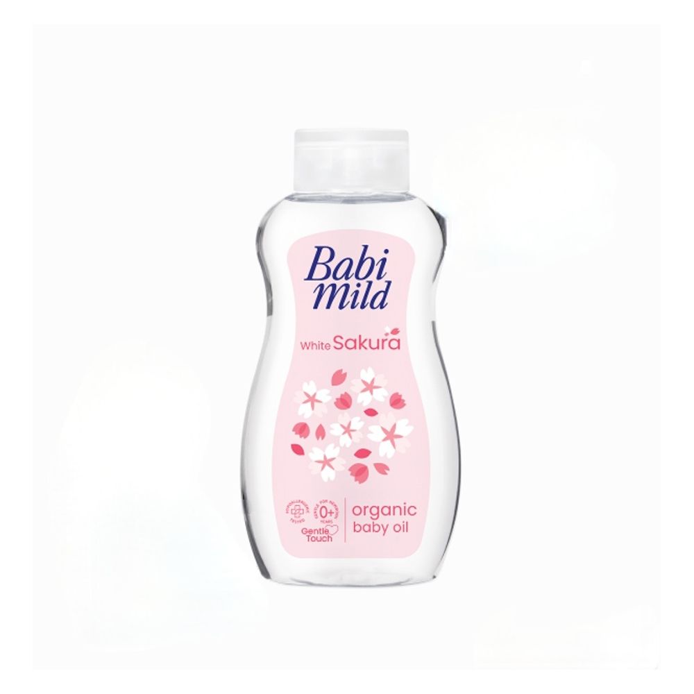 Babi Mild White Sakura Organic Baby Oil, 200ml - Main Image