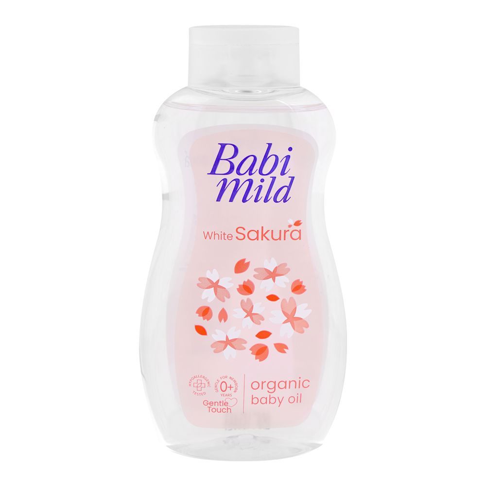 Babi Mild White Sakura Organic Baby Oil, 200ml - Image 2