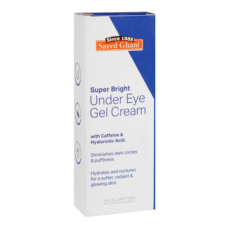 Saeed Ghani Super Bright Under Eye Gel Cream with Caffeine & Hyaluronic Acid, 20ml Main Image