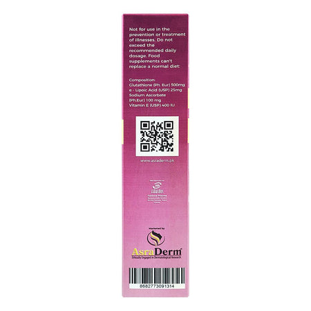 Gluvit-S Glutathione 500mg Supplement For Skin Health, Box (30 Capsules) - Image 2