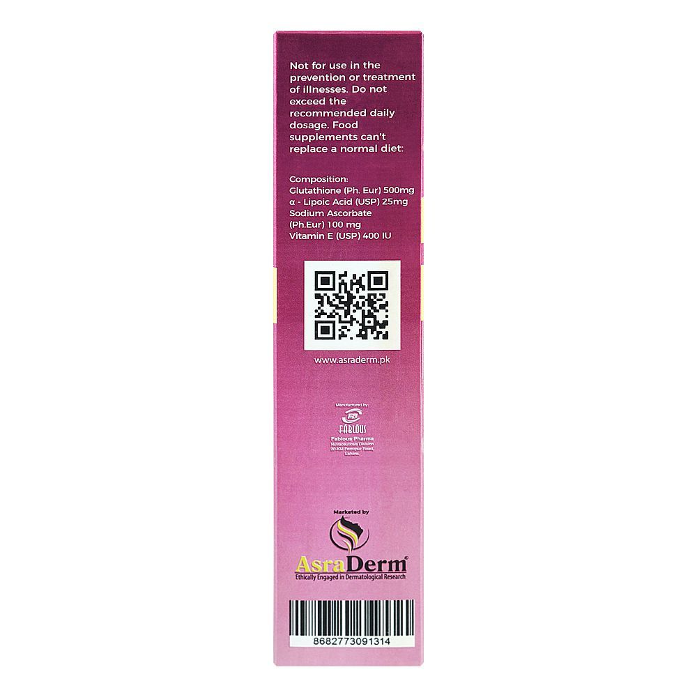 Gluvit-S Glutathione 500mg Supplement For Skin Health, Box (30 Capsules) - Image 2