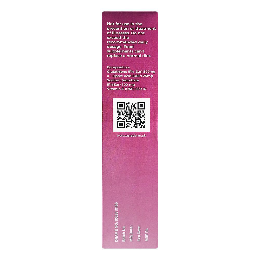 Gluvit-S Glutathione 500mg Supplement For Skin Health, Box (30 Capsules) - Image 3