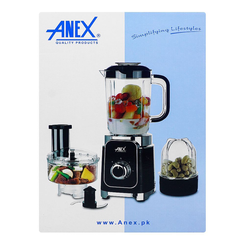 Anex Deluxe Kitchen Robot Food Factory, 380W, White, AG-2146 - Image 4