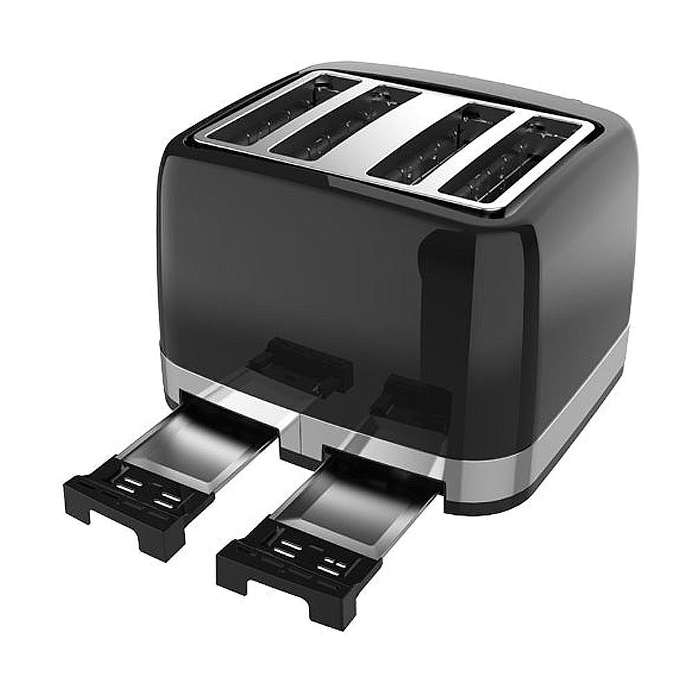 Anex Deluxe 4 Slice Toaster, 1900-2300W, Black, AG-3009 - Image 4