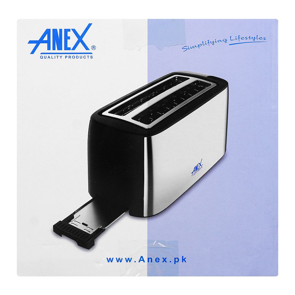 Anex Deluxe 4 Slice Toaster, 1300-1550W, Black, AG-3005 - Image 6