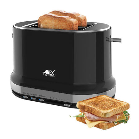 Anex Deluxe 2 Slice Toaster, 730-870W, Black, AG-3006 - Main Image