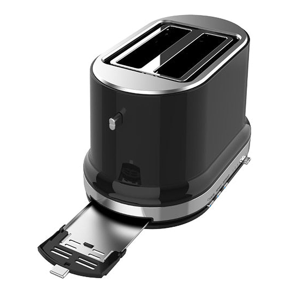 Anex Deluxe 2 Slice Toaster, 730-870W, Black, AG-3006 - Image 2